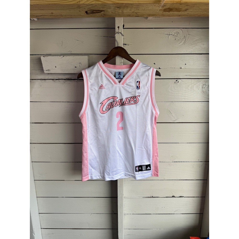Adidas NBA 4 Her Cleveland Cavaliers Kyrie Irving 2 Jersey Pink White Kids XL 16